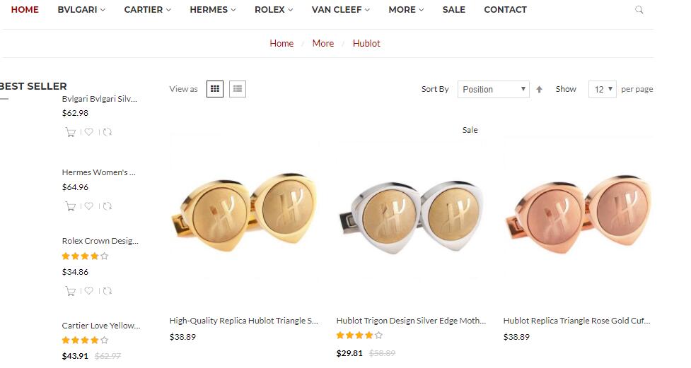 best replica hublot cufflinks sale price