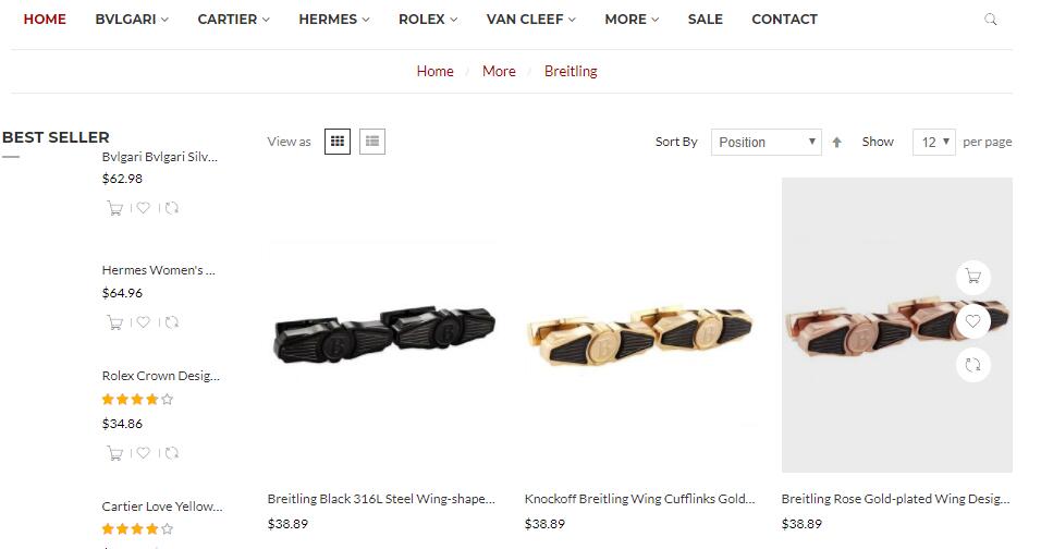 replica breitling cufflinks sale in Australia