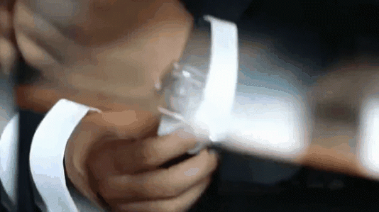 men wearing luxury cufflinks