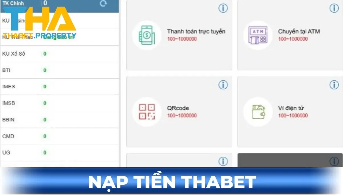 Nạp tiền Thabet